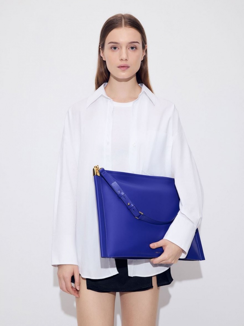 τσάντεσ tote Charles And Keith Ridley Slouchy μπλε | 72680-LGJR