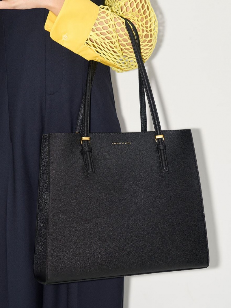 τσάντεσ tote Charles And Keith Sansa μαυρα | 14360-BJTR