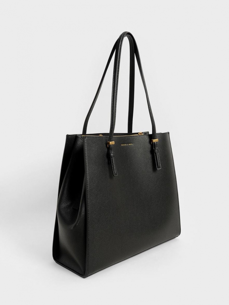 τσάντεσ tote Charles And Keith Sansa μαυρα | 14360-BJTR