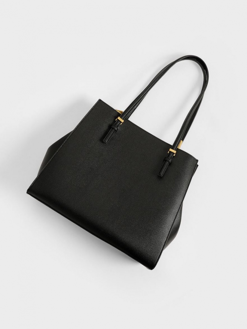 τσάντεσ tote Charles And Keith Sansa μαυρα | 14360-BJTR