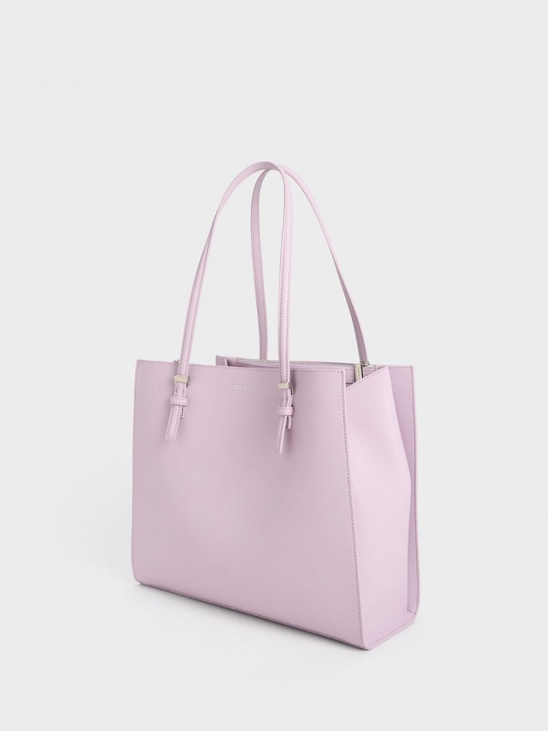 τσάντεσ tote Charles And Keith Sansa μωβ | 90715-MIOH