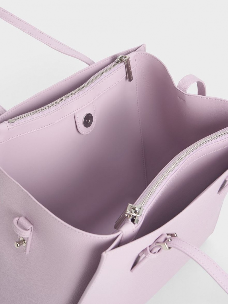 τσάντεσ tote Charles And Keith Sansa μωβ | 90715-MIOH