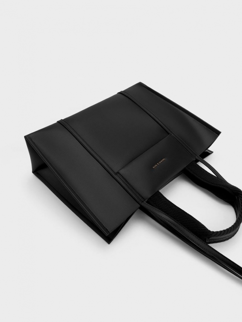 τσάντεσ tote Charles And Keith Shalia μαυρα | 31765-GPEC