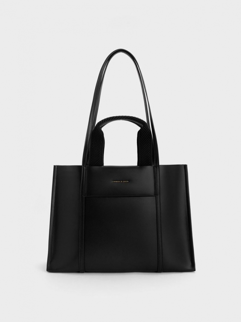 τσάντεσ tote Charles And Keith Shalia μαυρα | 31765-GPEC
