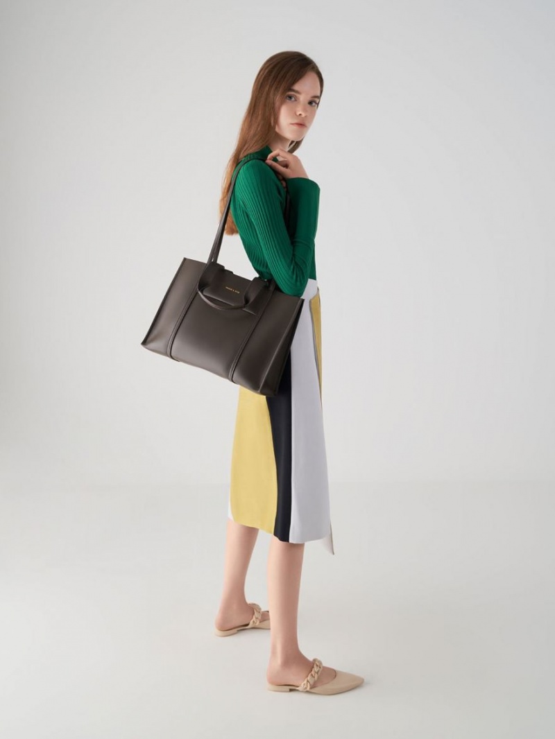 τσάντεσ tote Charles And Keith Shalia μαυρα | 85437-RTPY