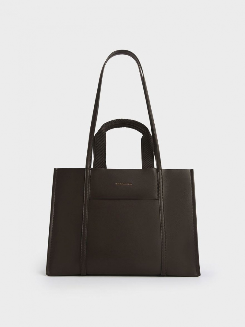 τσάντεσ tote Charles And Keith Shalia μαυρα | 85437-RTPY