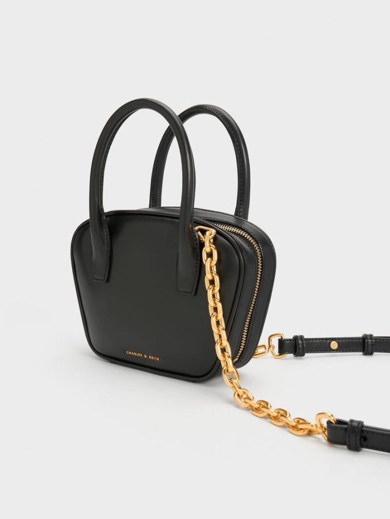 τσάντεσ tote Charles And Keith Suki Padlock μαυρα | 27345-YXPK