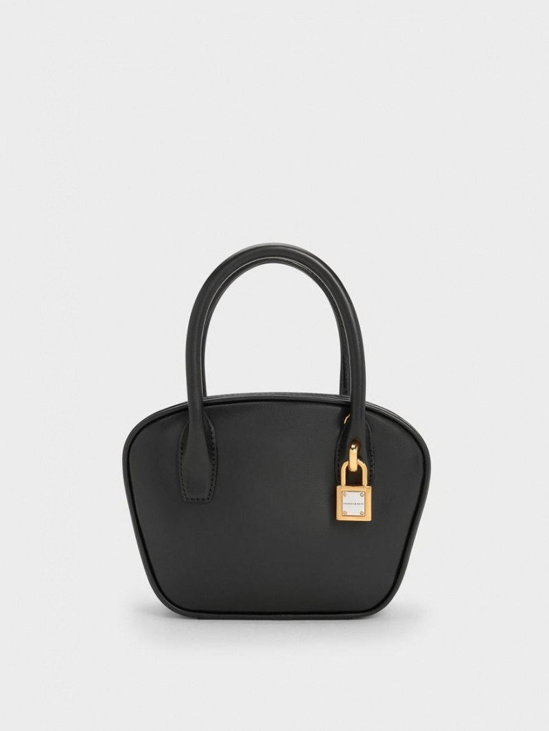τσάντεσ tote Charles And Keith Suki Padlock μαυρα | 27345-YXPK