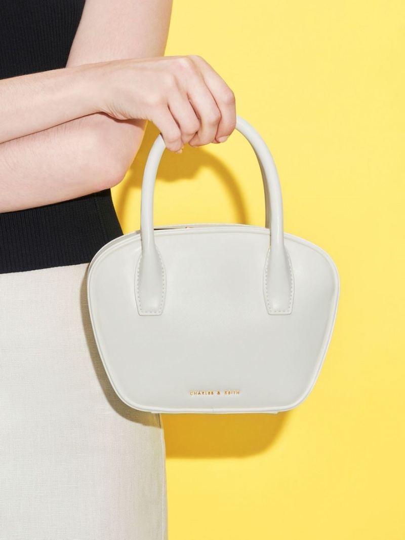 τσάντεσ tote Charles And Keith Suki Padlock ασπρα | 98436-RXFD