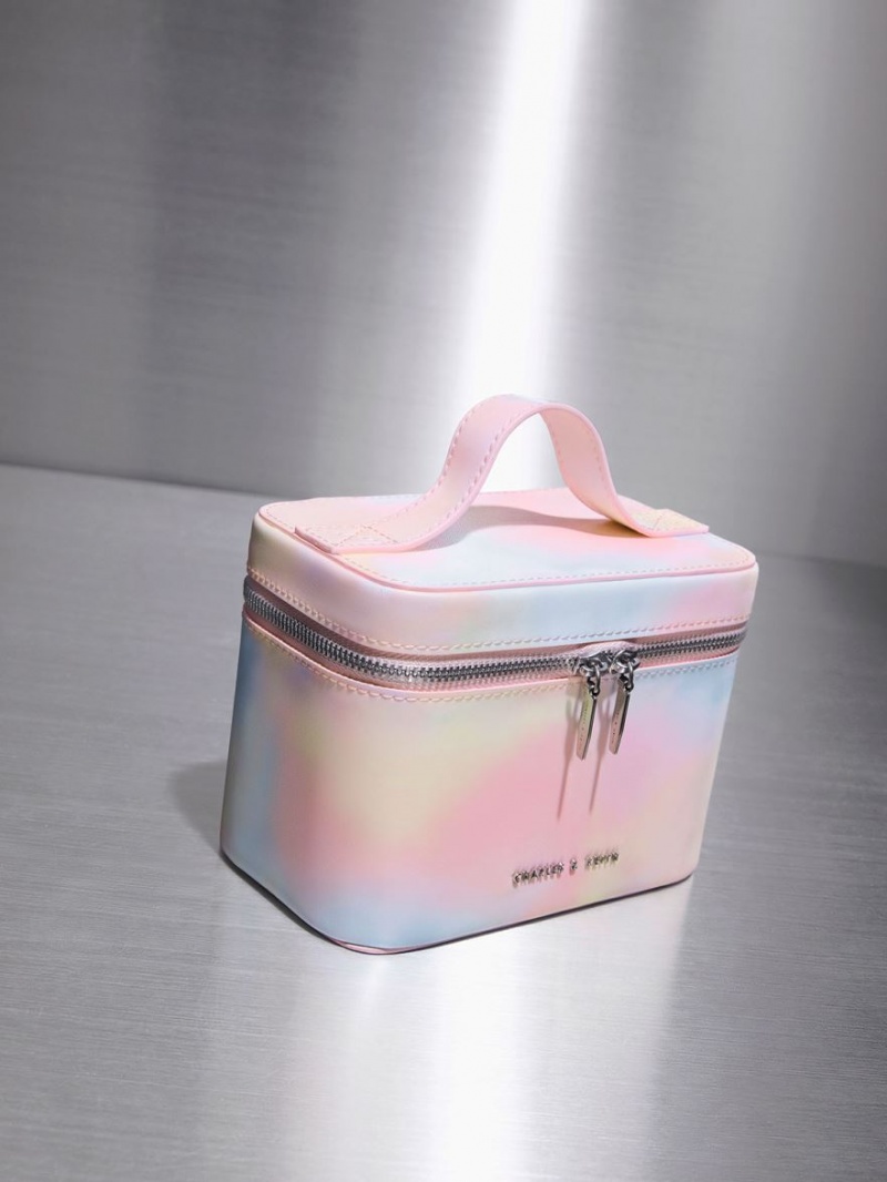 τσάντεσ tote Charles And Keith Swirl-Print Vanity Case Πολύχρωμο | 49180-FVZS