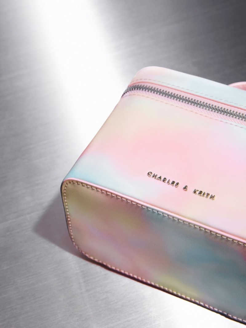 τσάντεσ tote Charles And Keith Swirl-Print Vanity Case Πολύχρωμο | 49180-FVZS