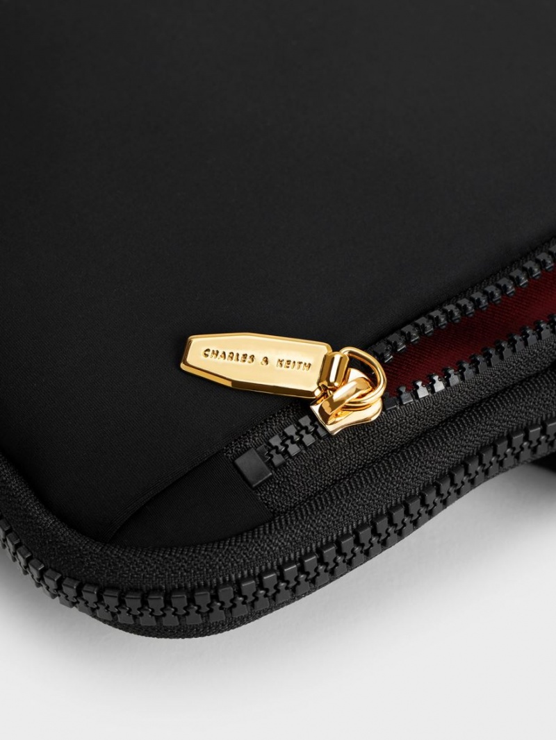 τσάντεσ tote Charles And Keith Textured Laptop μαυρα | 35169-IWEK