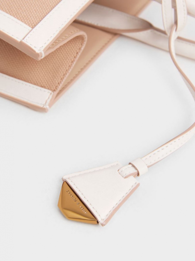 τσάντεσ tote Charles And Keith καμβα Μπεζ | 15896-TYUS