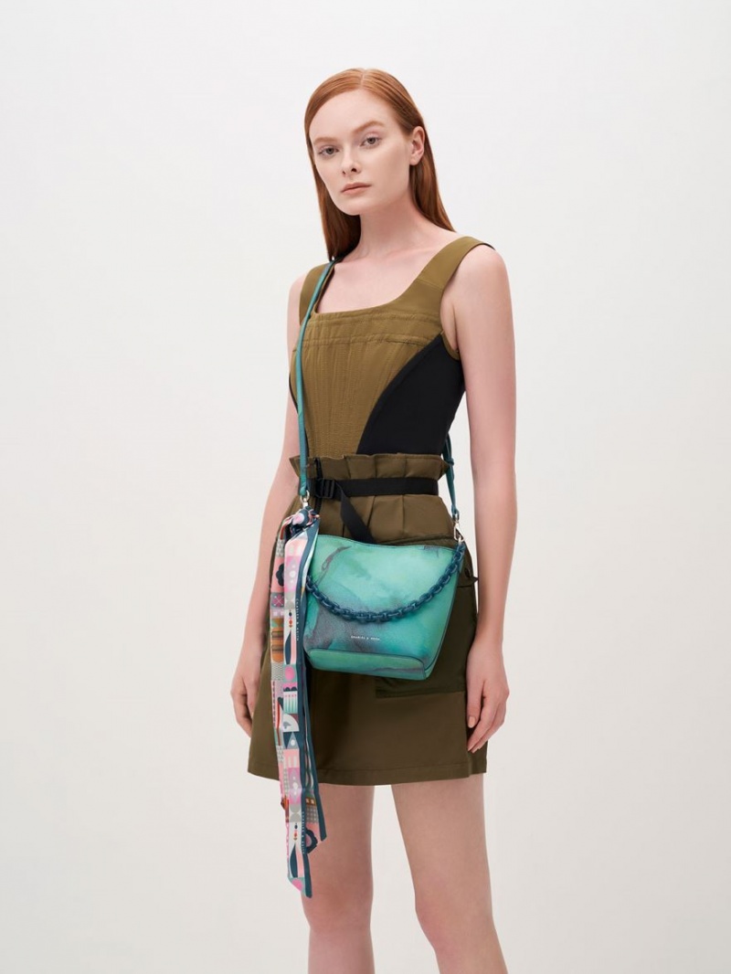 bucket bags Charles And Keith Alcott Scarf τυρκουάζ | 93140-BHGR