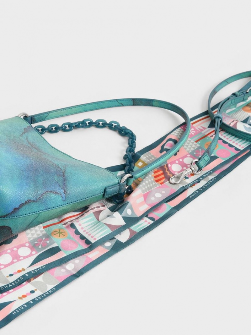 bucket bags Charles And Keith Alcott Scarf τυρκουάζ | 93140-BHGR