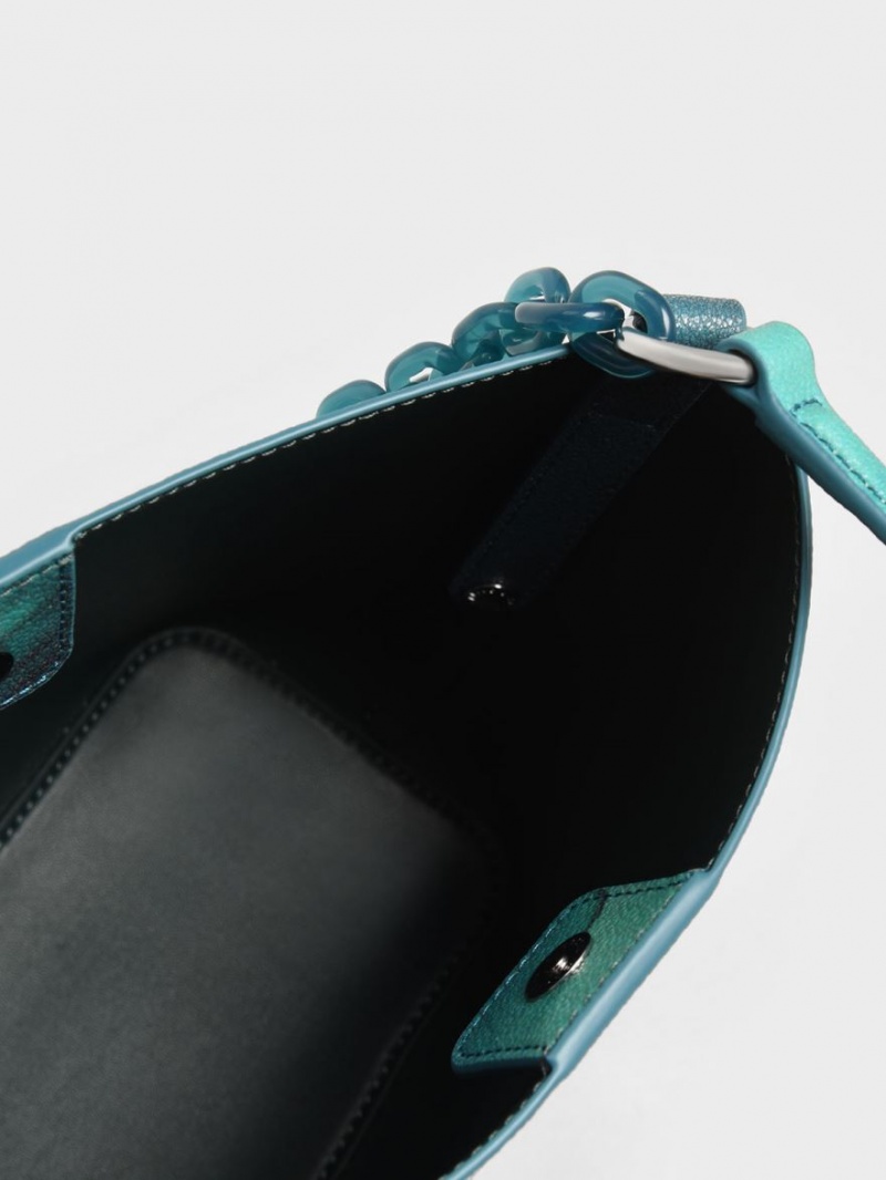 bucket bags Charles And Keith Alcott Scarf τυρκουάζ | 93140-BHGR