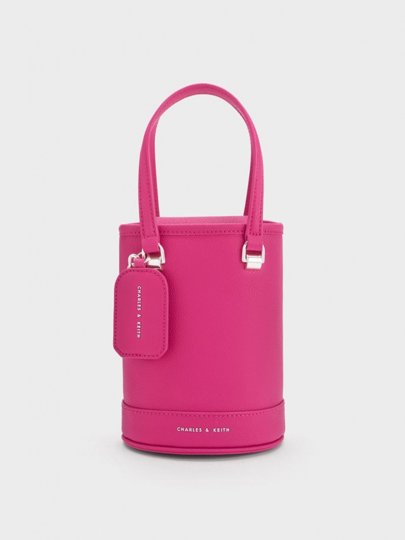bucket bags Charles And Keith Avis Cylindrical φουξια | 69178-ECJF