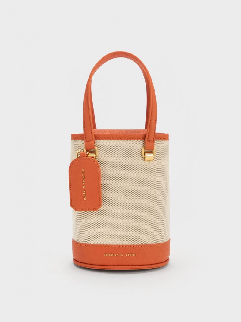 bucket bags Charles And Keith Avis Cylindrical πορτοκαλι | 49780-HUWX