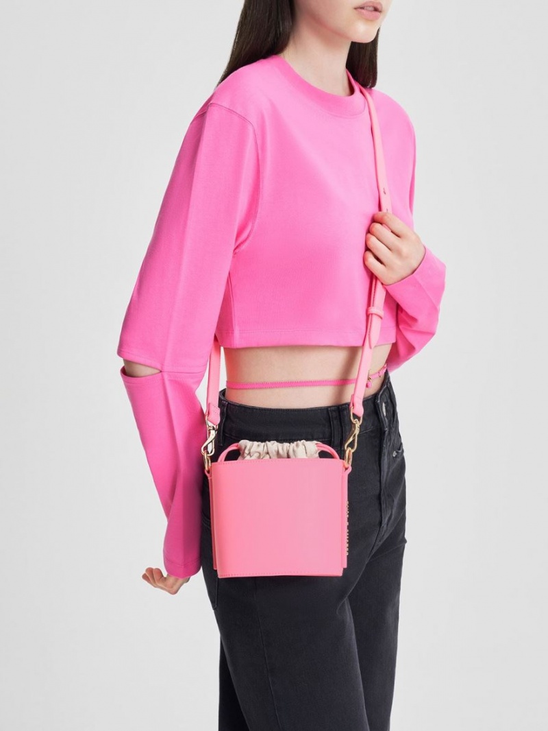 bucket bags Charles And Keith Catena ροζ | 82410-GNKM