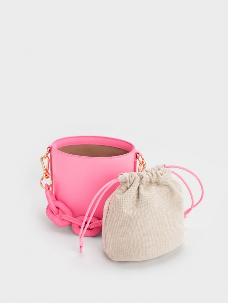 bucket bags Charles And Keith Catena ροζ | 82410-GNKM