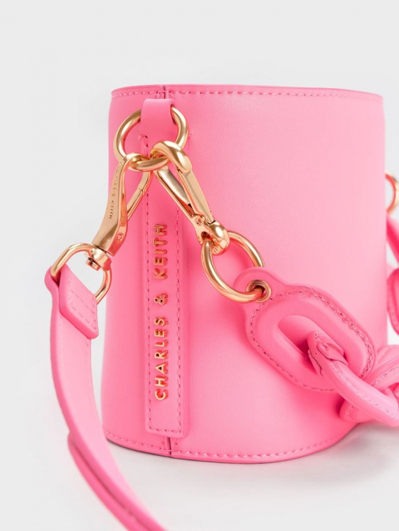 bucket bags Charles And Keith Catena ροζ | 82410-GNKM