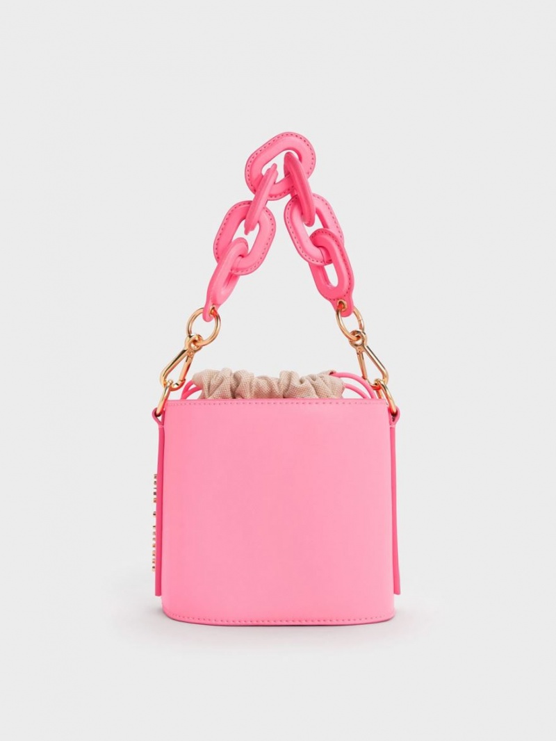 bucket bags Charles And Keith Catena ροζ | 82410-GNKM