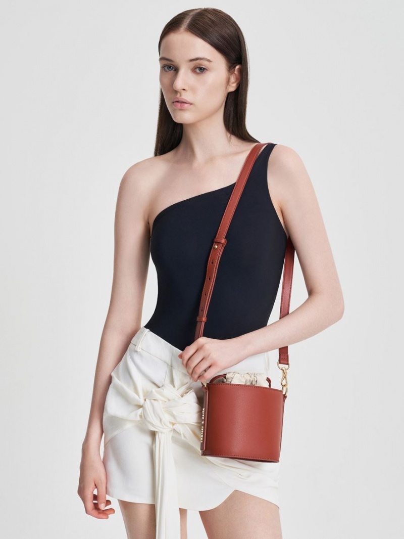 bucket bags Charles And Keith Catena σκούρο κοκκινα | 16934-GDBQ