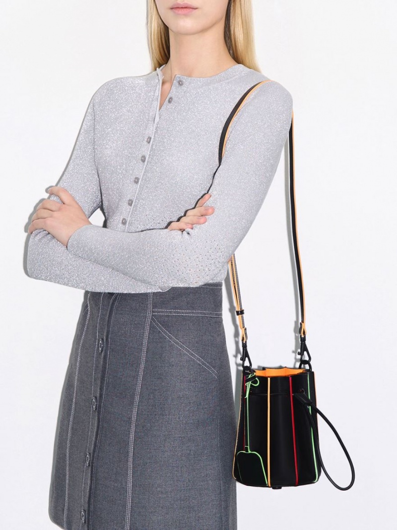 bucket bags Charles And Keith Clove Top Handle μαυρα | 93804-XIYW