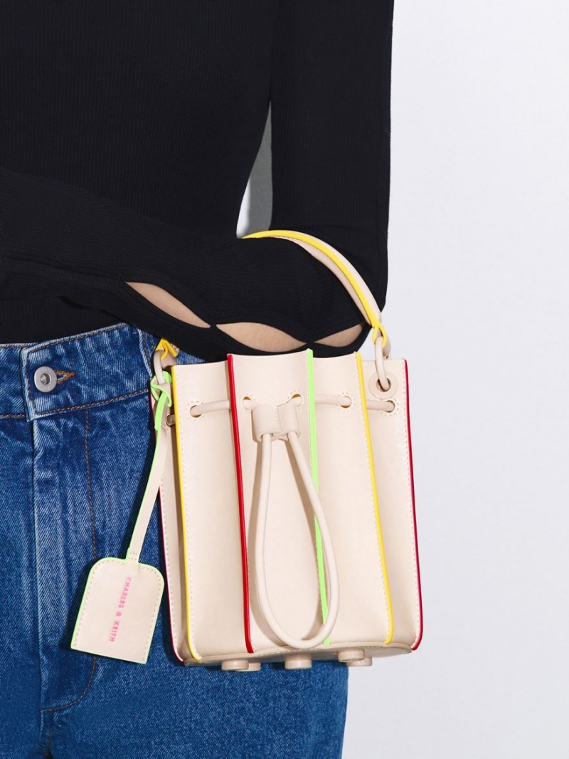 bucket bags Charles And Keith Clove Top Handle Πολύχρωμο | 41906-VEPH