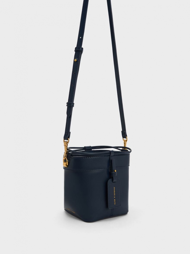 bucket bags Charles And Keith Cordele σκουρο μπλε | 19023-DQYT