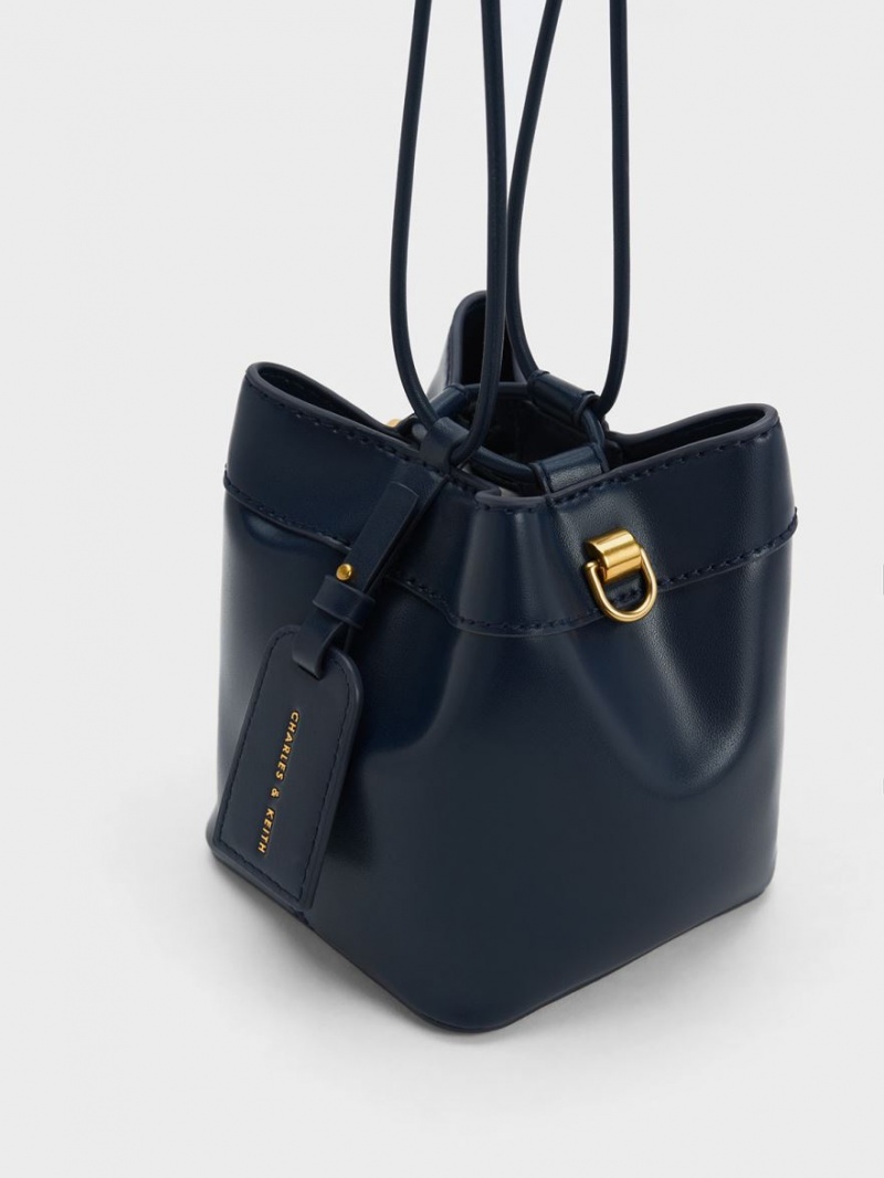 bucket bags Charles And Keith Cordele σκουρο μπλε | 19023-DQYT