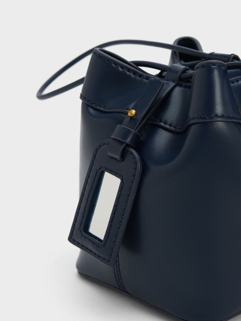 bucket bags Charles And Keith Cordele σκουρο μπλε | 19023-DQYT