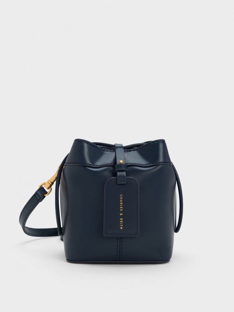 bucket bags Charles And Keith Cordele σκουρο μπλε | 19023-DQYT