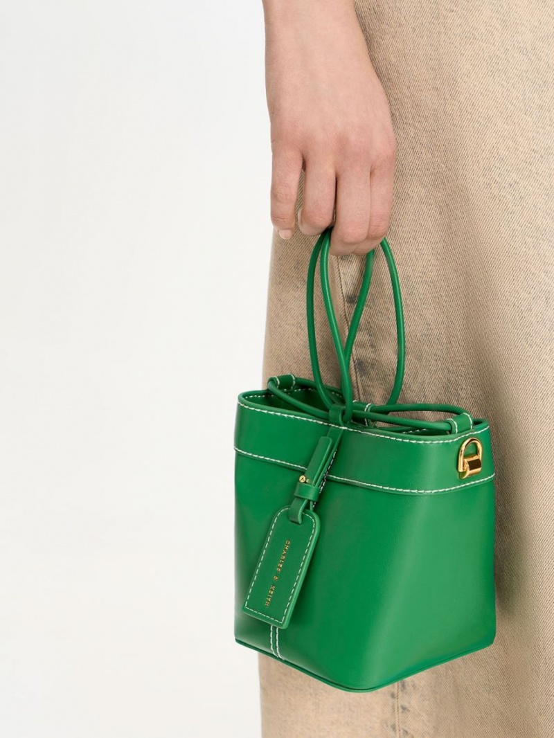 bucket bags Charles And Keith Cordele πρασινο | 37529-KFZS