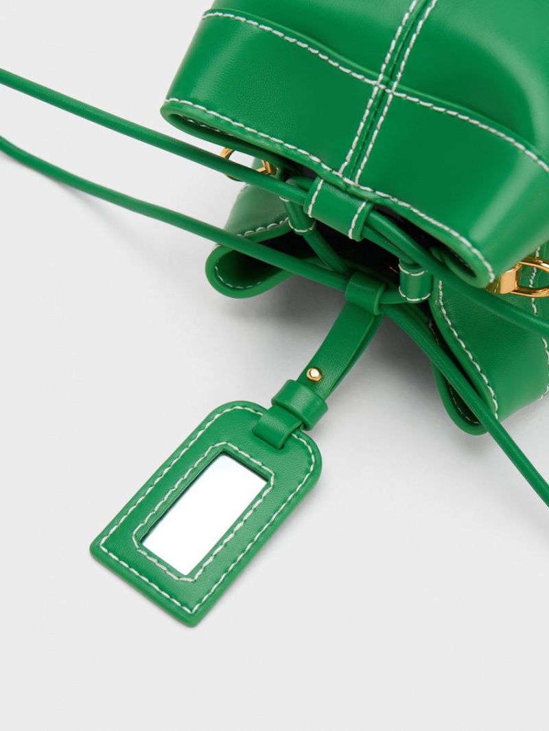 bucket bags Charles And Keith Cordele πρασινο | 37529-KFZS