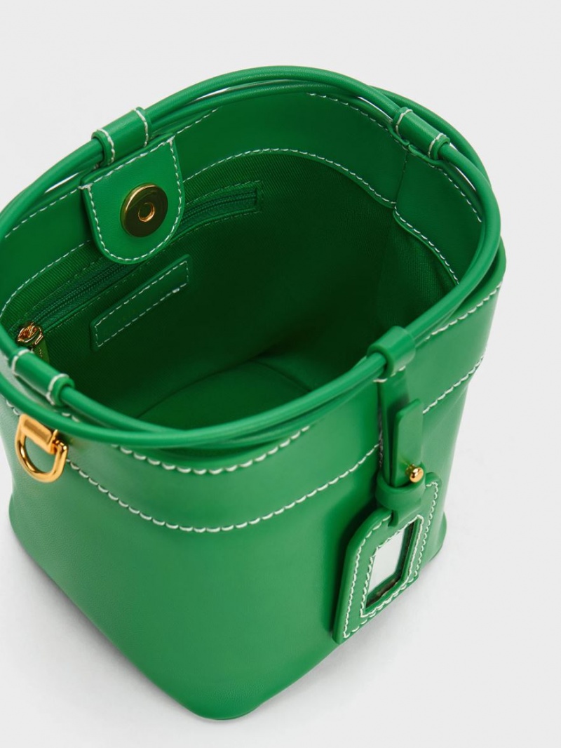 bucket bags Charles And Keith Cordele πρασινο | 37529-KFZS