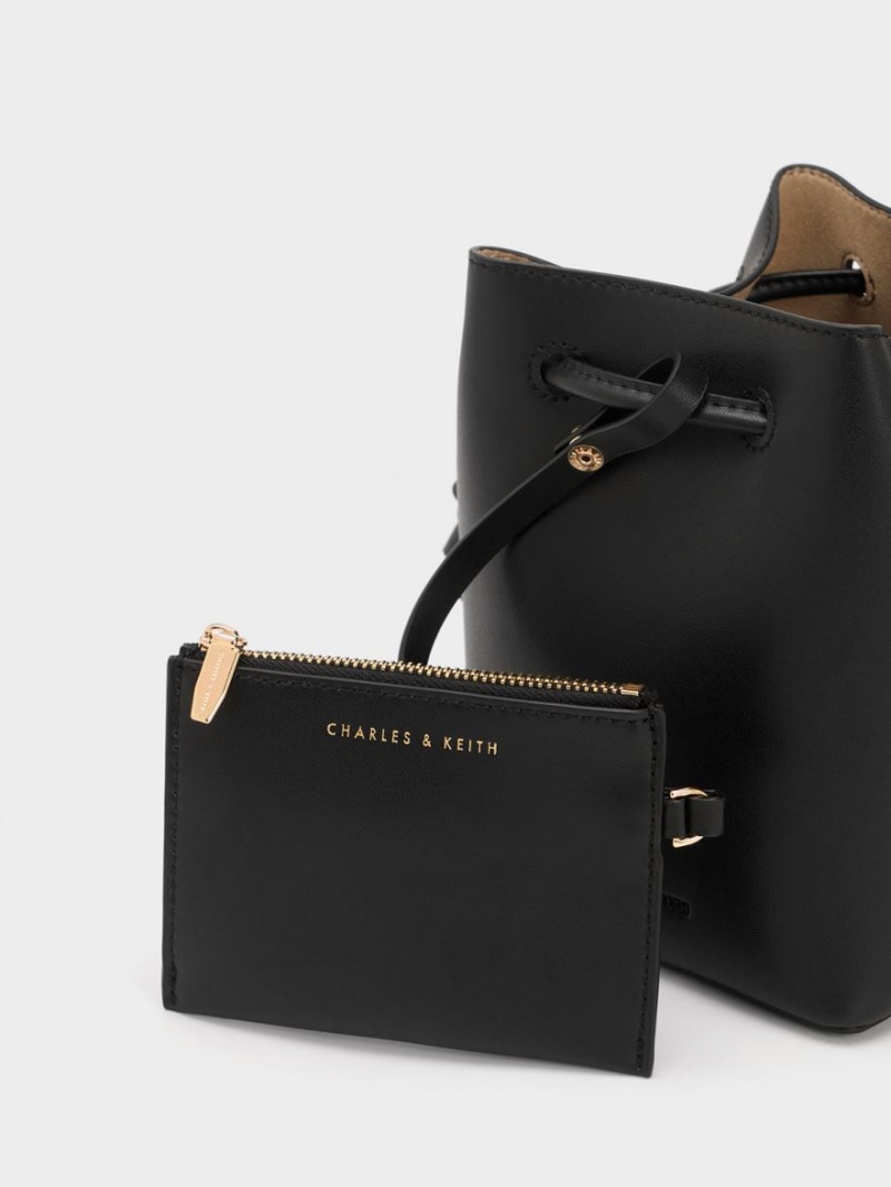 bucket bags Charles And Keith Cube Knotted μαυρα | 58463-PBOE