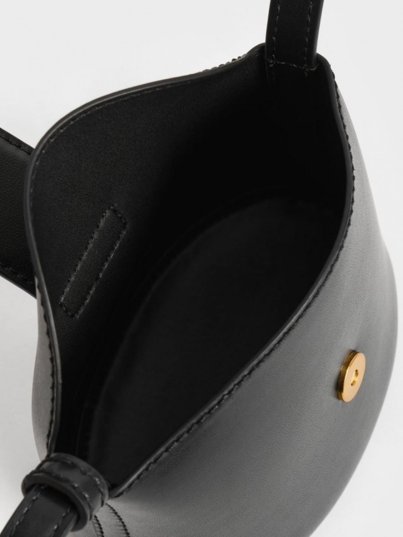 bucket bags Charles And Keith Gabine μαυρα | 27495-AGXQ