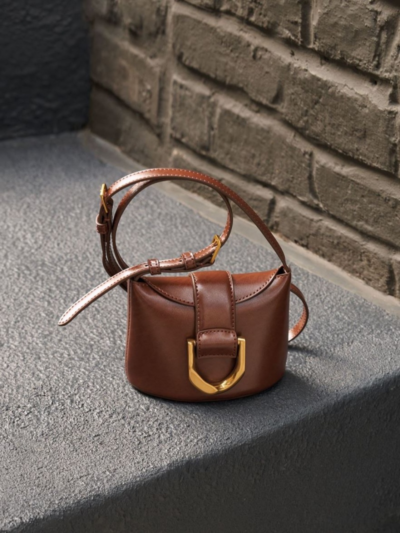 bucket bags Charles And Keith Gabine σοκολάτα | 26154-OWHV