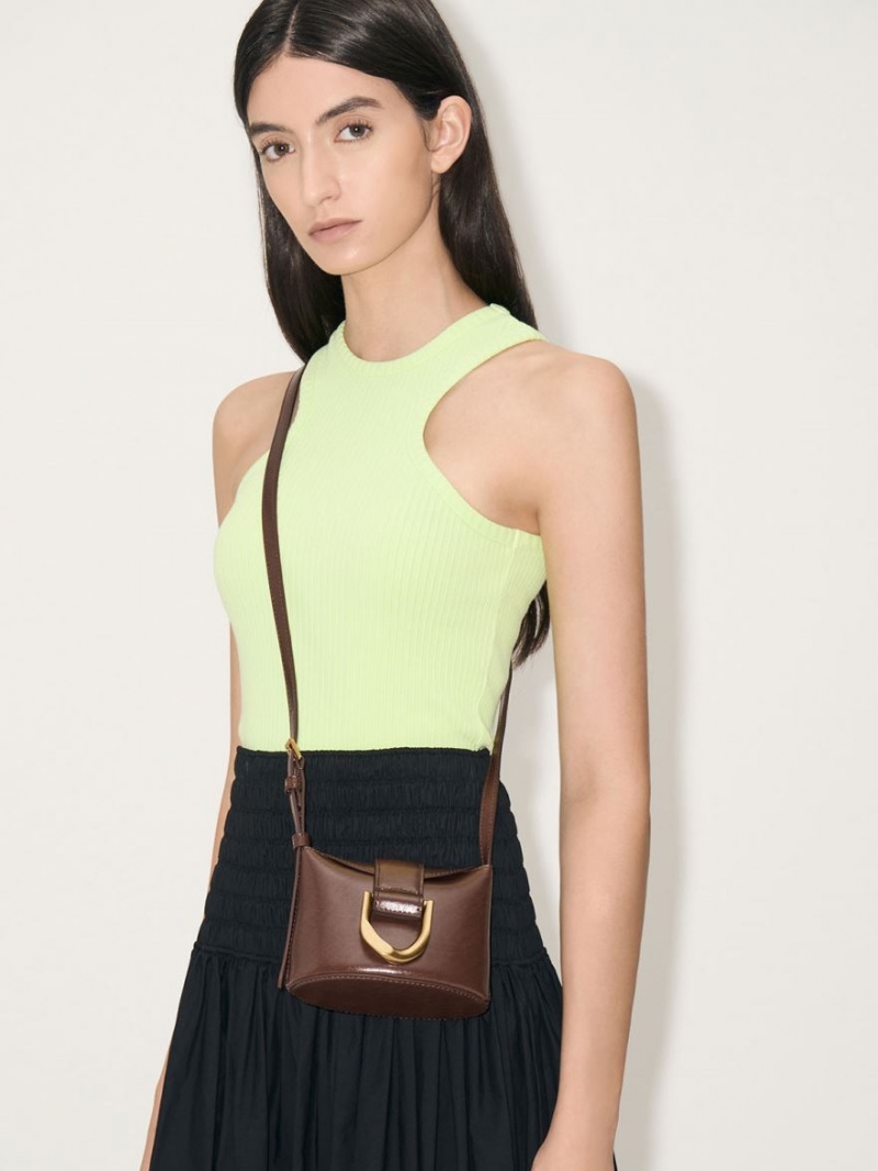 bucket bags Charles And Keith Gabine σοκολάτα | 26154-OWHV