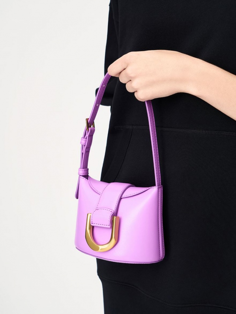 bucket bags Charles And Keith Gabine μωβ | 30149-XSMH
