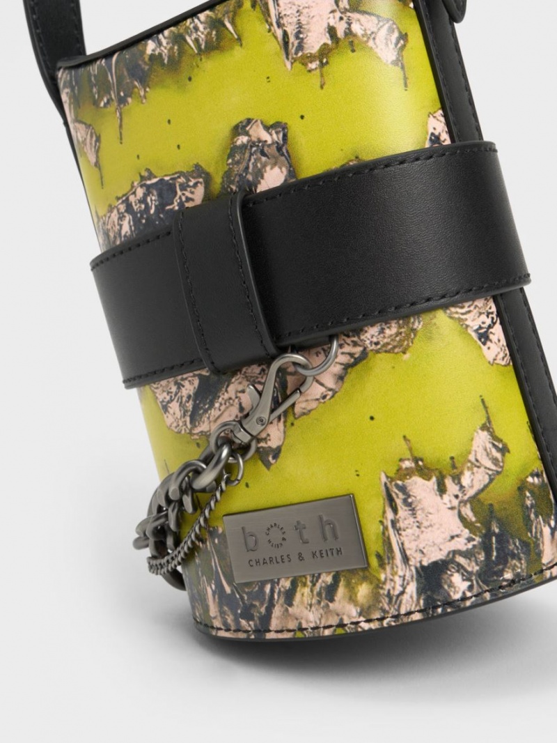 bucket bags Charles And Keith Jules δερματινα Belted Πολύχρωμο | 35096-KZUY