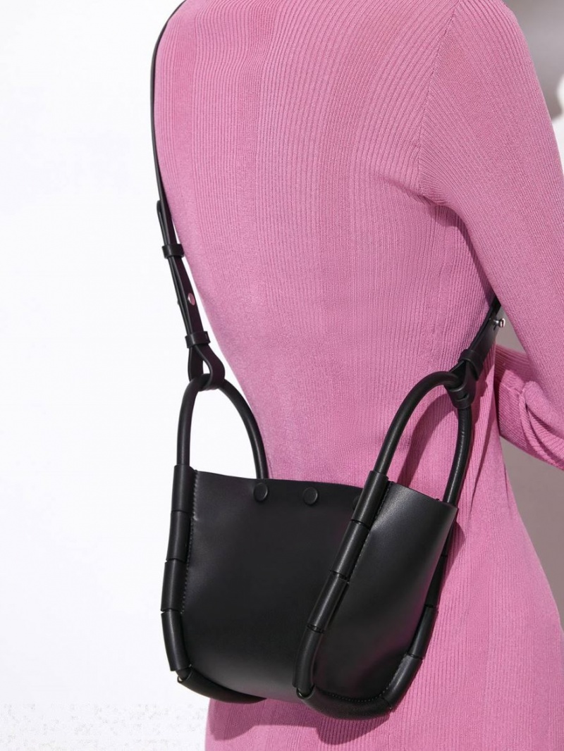 bucket bags Charles And Keith Machina μαυρα | 36985-KLOP