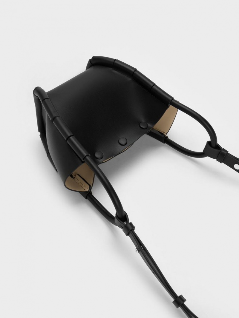 bucket bags Charles And Keith Machina μαυρα | 36985-KLOP