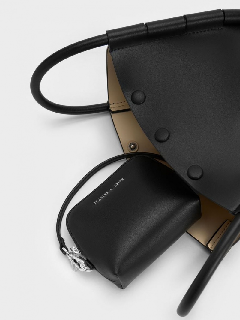 bucket bags Charles And Keith Machina μαυρα | 36985-KLOP