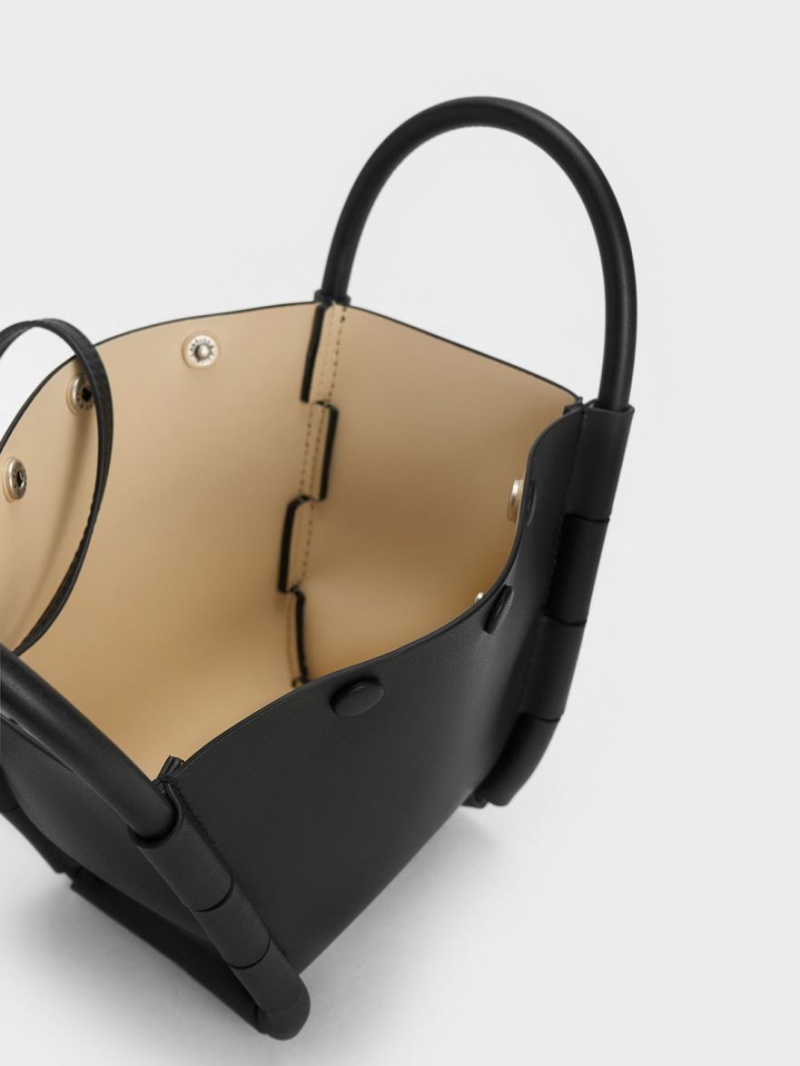 bucket bags Charles And Keith Machina μαυρα | 36985-KLOP