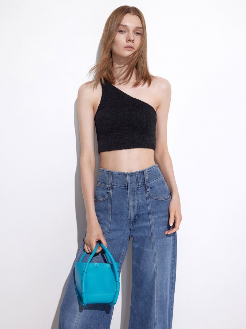 bucket bags Charles And Keith Machina τυρκουάζ | 43256-FEQO