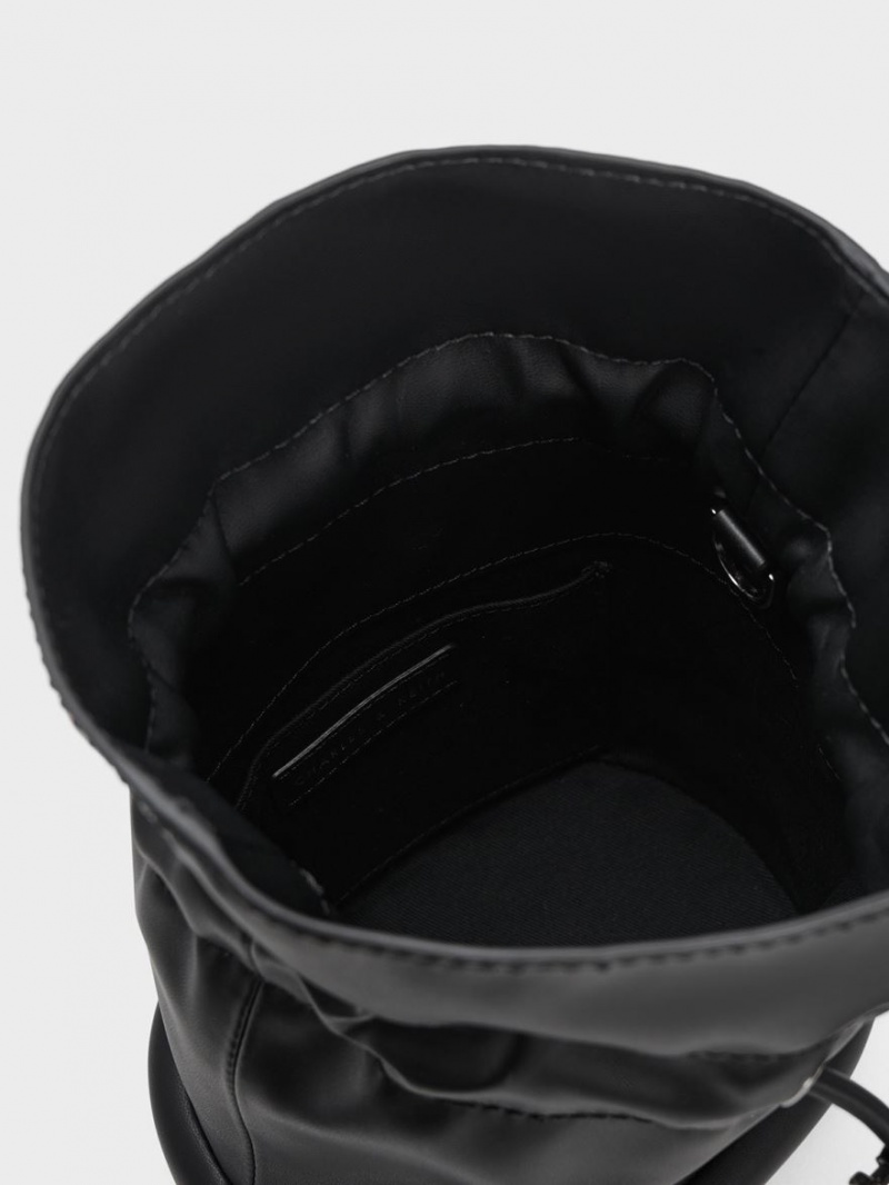 bucket bags Charles And Keith Shiloh Drawstring μαυρα | 60328-KZWR