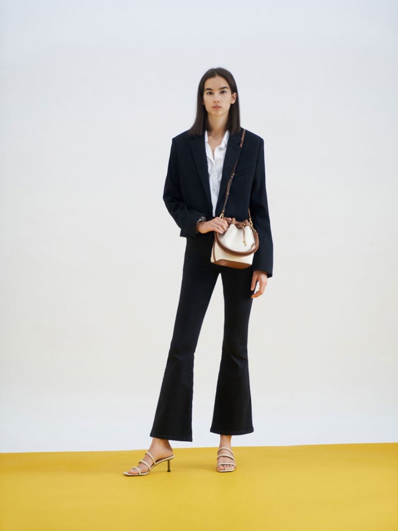 bucket bags Charles And Keith καμβα Drawstring καφε | 85320-YOJH