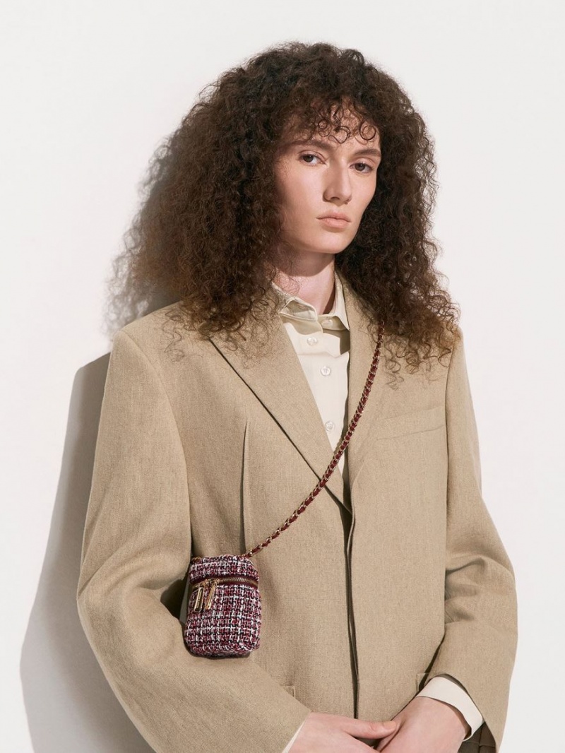 pouches Charles And Keith Micro Vanity μπορντο | 70634-KFWA